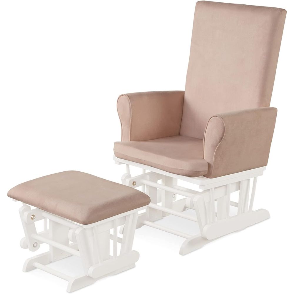 Wooden Glider and Ottoman Set, - Baby Nursery Glider Chair recensione e prezzo