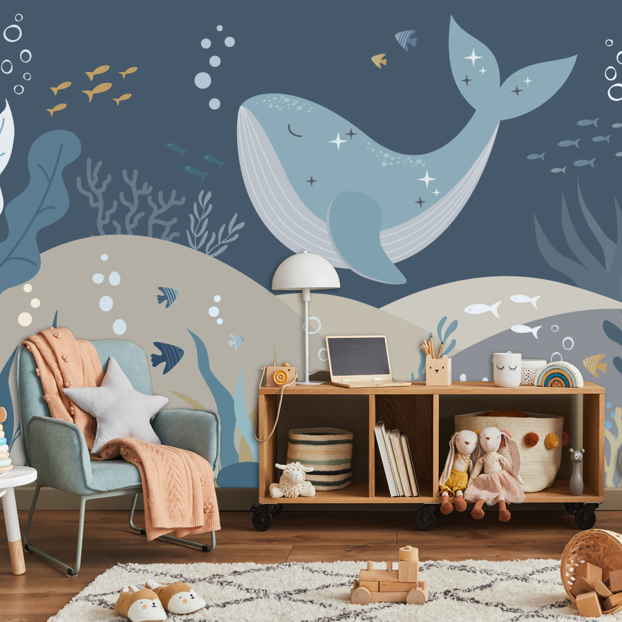 10+ Cute Cartoon Whale Wallpap - Baby Nursery Peel And Stick Wallpaper recensione e prezzo