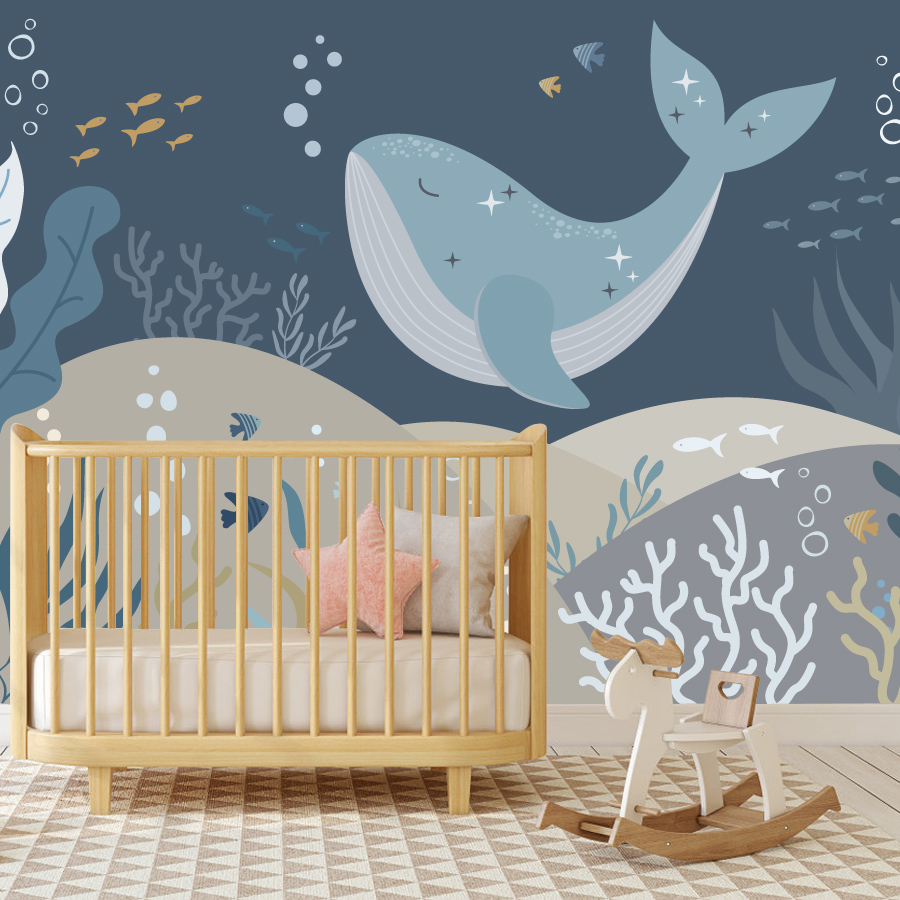 10+ Cute Cartoon Whale Wallpap - Baby Nursery Peel And Stick Wallpaper recensione e prezzo