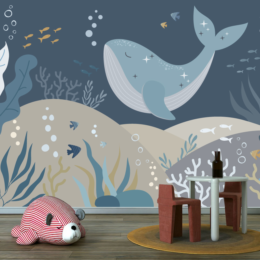 10+ Cute Cartoon Whale Wallpap - Baby Nursery Peel And Stick Wallpaper recensione e prezzo