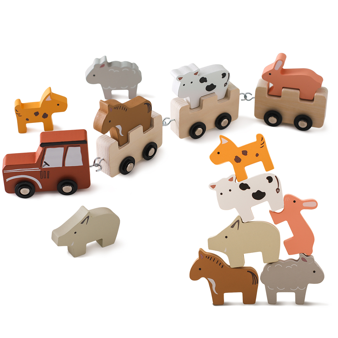 Colorful Wooden Push Train Toy - Baby Nursery Music recensione e prezzo