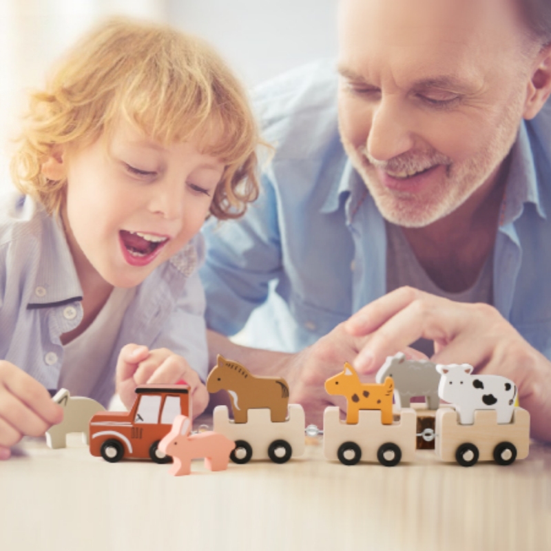 Colorful Wooden Push Train Toy - Baby Nursery Music recensione e prezzo