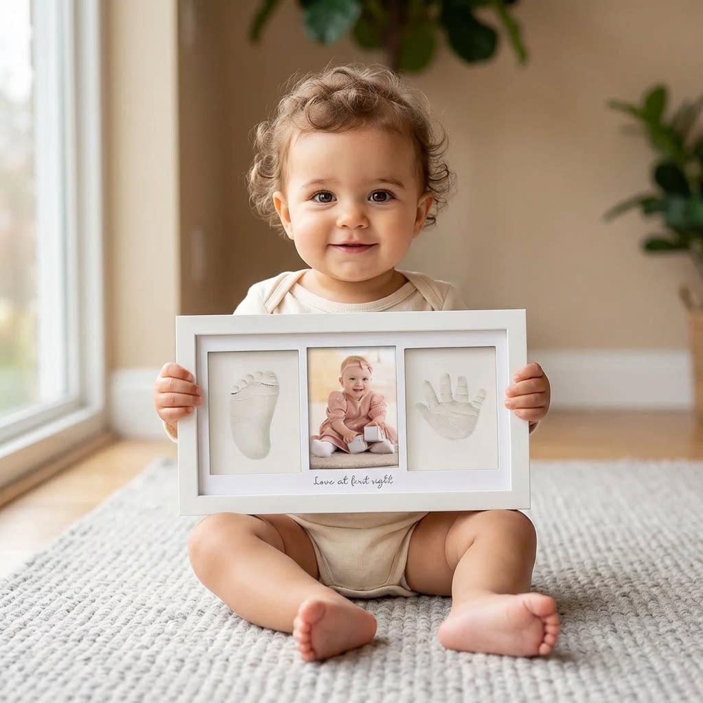 Baby Handprint Footprint Clay  - Baby Nursery Picture Frames recensione e prezzo