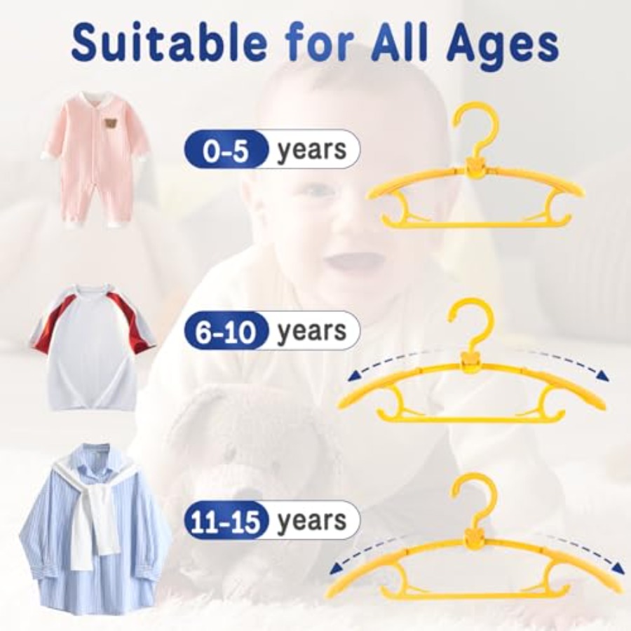 Baby Hangers 11-14 Adjustable  - Baby Nursery Yellow recensione e prezzo