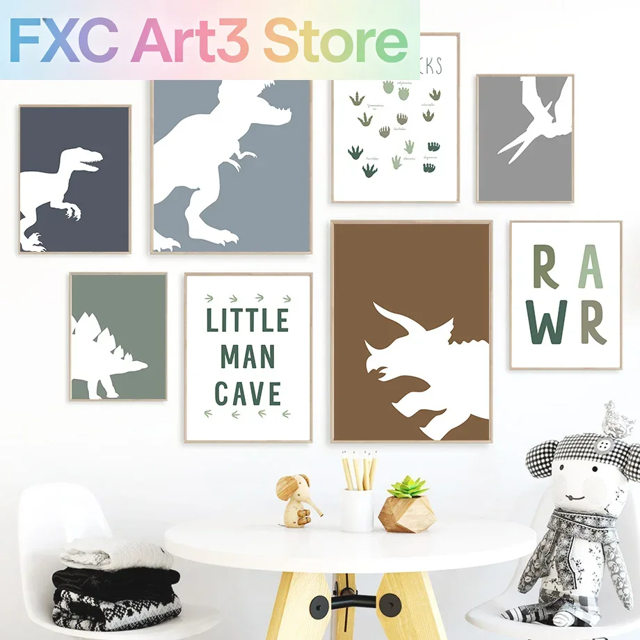 Frameless Jurassic Dinosaur Ty - Baby Girl Nursery Quotes recensione e prezzo