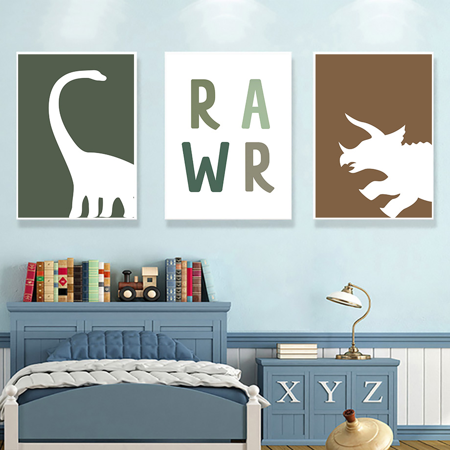 Frameless Jurassic Dinosaur Ty - Baby Girl Nursery Quotes recensione e prezzo