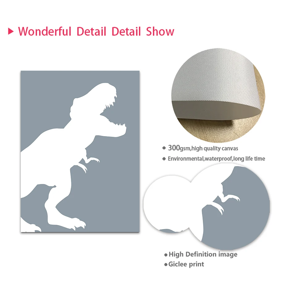 Frameless Jurassic Dinosaur Ty - Baby Girl Nursery Quotes recensione e prezzo