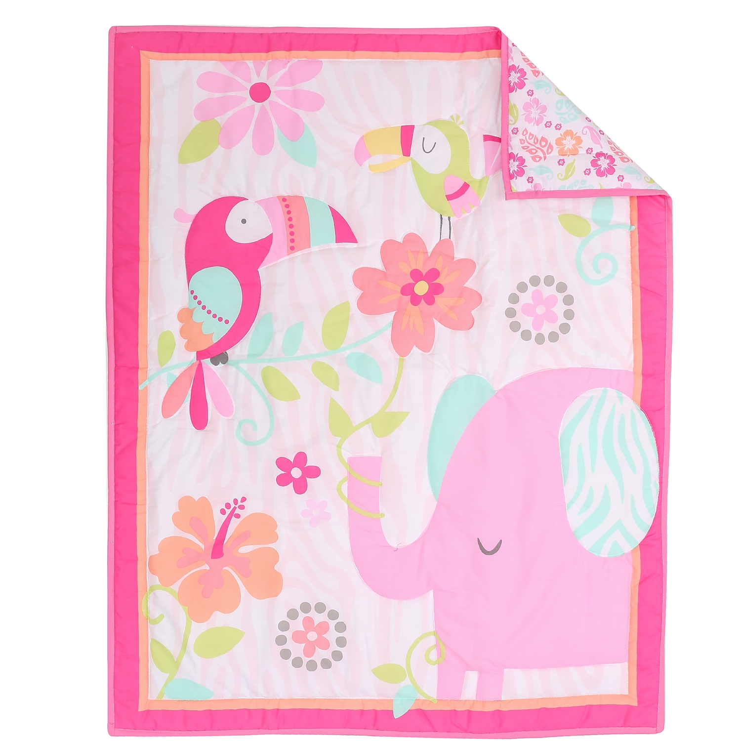 Pink Elephant Cot Baby Bedding - Baby Nursery Bedding recensione e prezzo