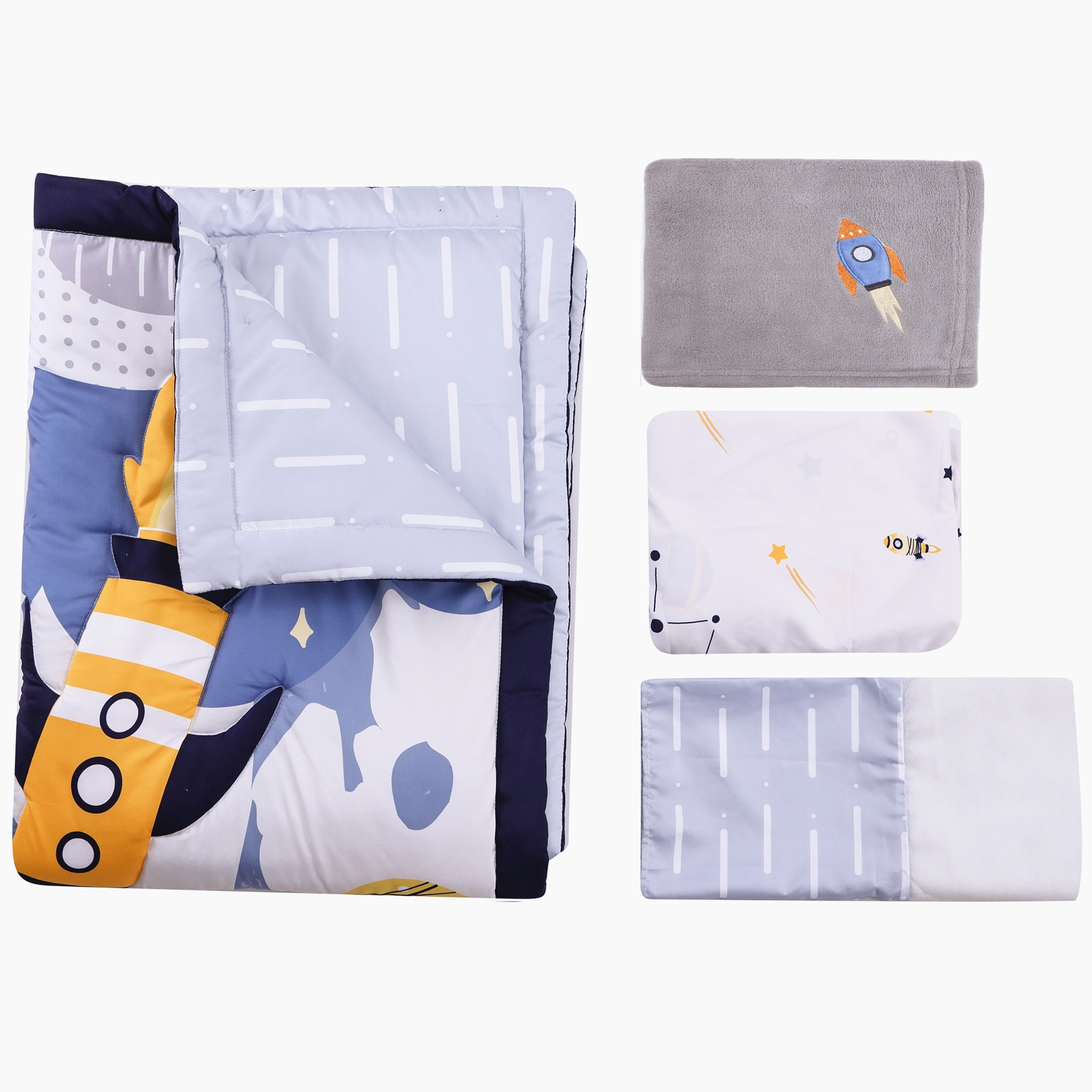 4Pcs Aviation Nursery Crib Bed - Baby Nursery Bedding recensione e prezzo