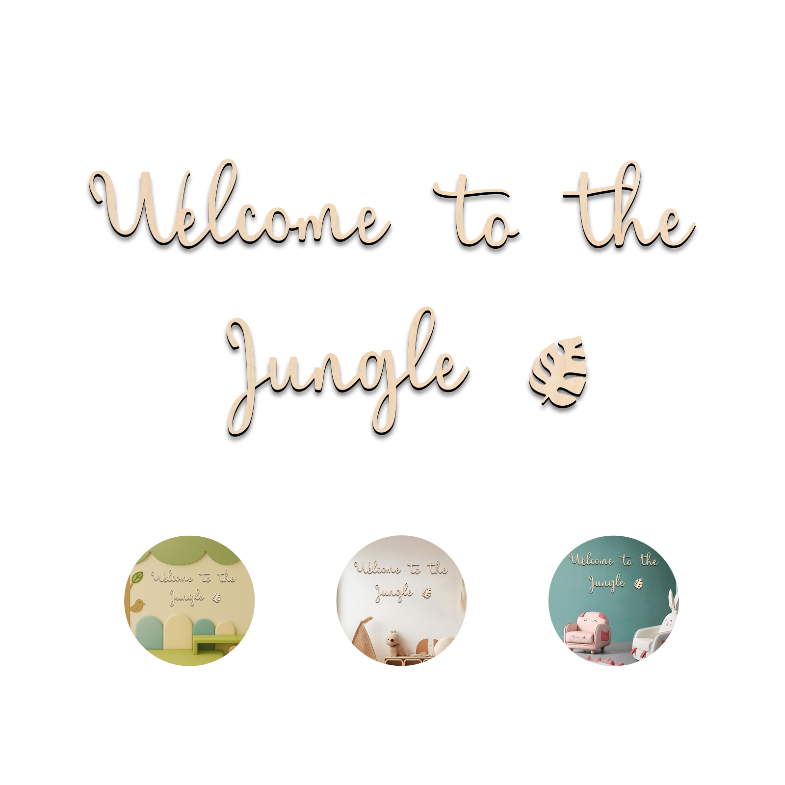 Welcome to the Jungle Wooden S - Baby Nursery Sign recensione e prezzo