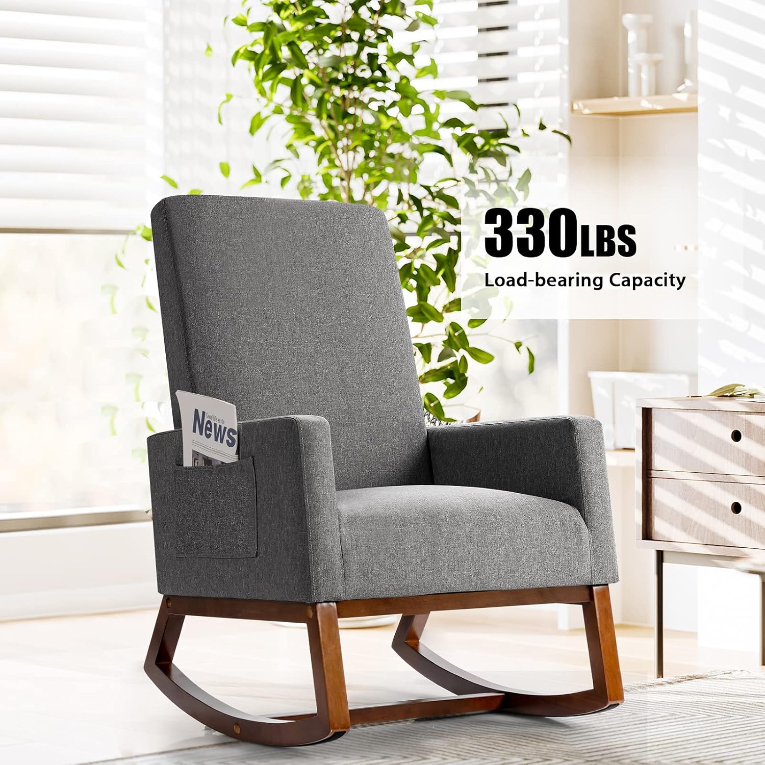 Upholstered Rocking Chair w/Wo - Rocking Chair Nursery recensione e prezzo