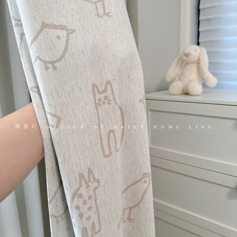 Cotton and Linen Cartoon Curta - Baby Nursery Curtains recensione e prezzo
