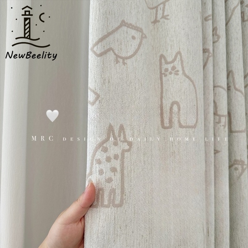 Cotton and Linen Cartoon Curta - Baby Nursery Curtains recensione e prezzo