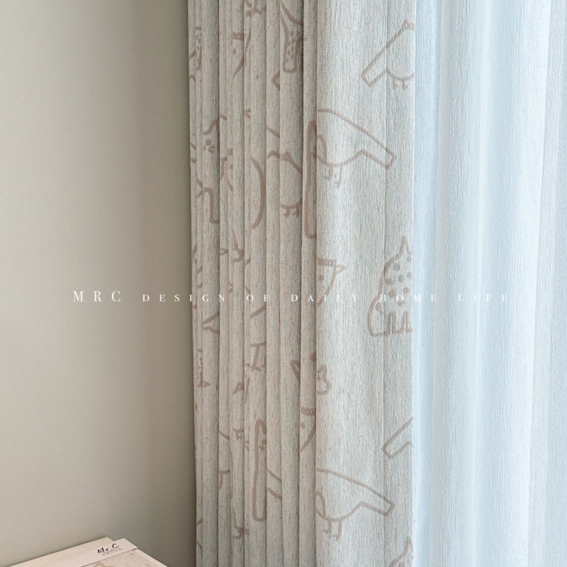 Cotton and Linen Cartoon Curta - Baby Nursery Curtains recensione e prezzo