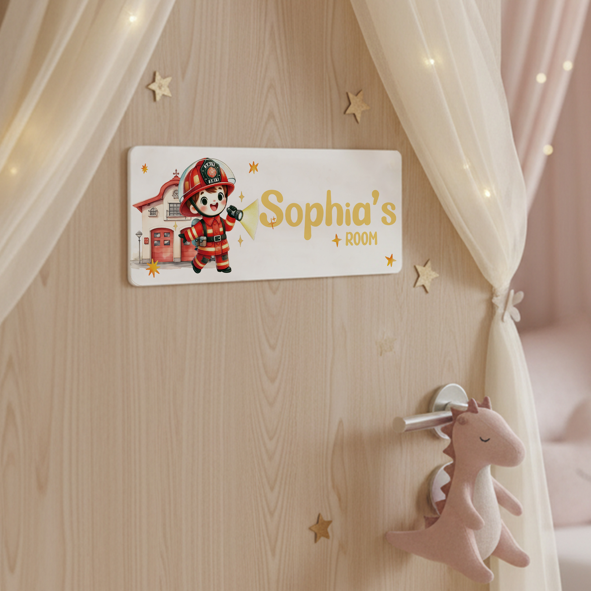 1pc Custom Firefighters Name/T - Baby Nursery Sign recensione e prezzo