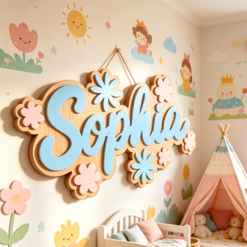 Personalized Floral Themed Nam - Baby Nursery Sign recensione e prezzo