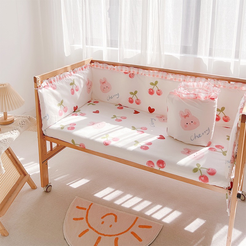 5Pcs Crib Bedding Set Girl Bab - Baby Nursery Bedding recensione e prezzo