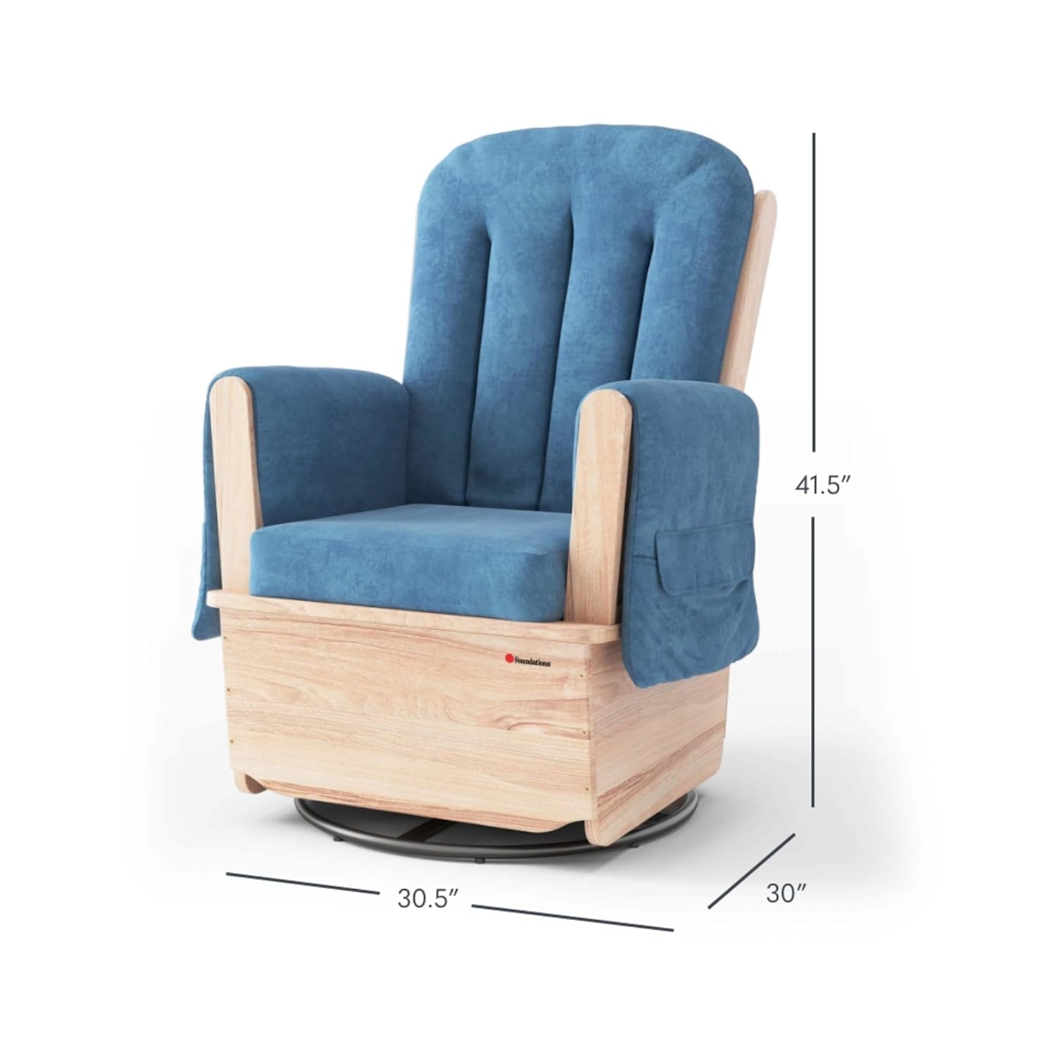Glider Rocker with Steel Swive - Baby Nursery Glider Chair recensione e prezzo