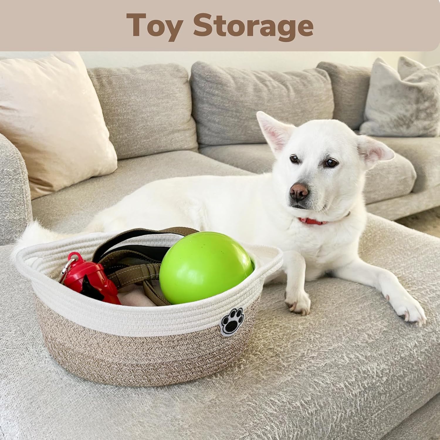 Woven Dog Toy Basket, 12x8x5 I - Baby Nursery Images Free recensione e prezzo
