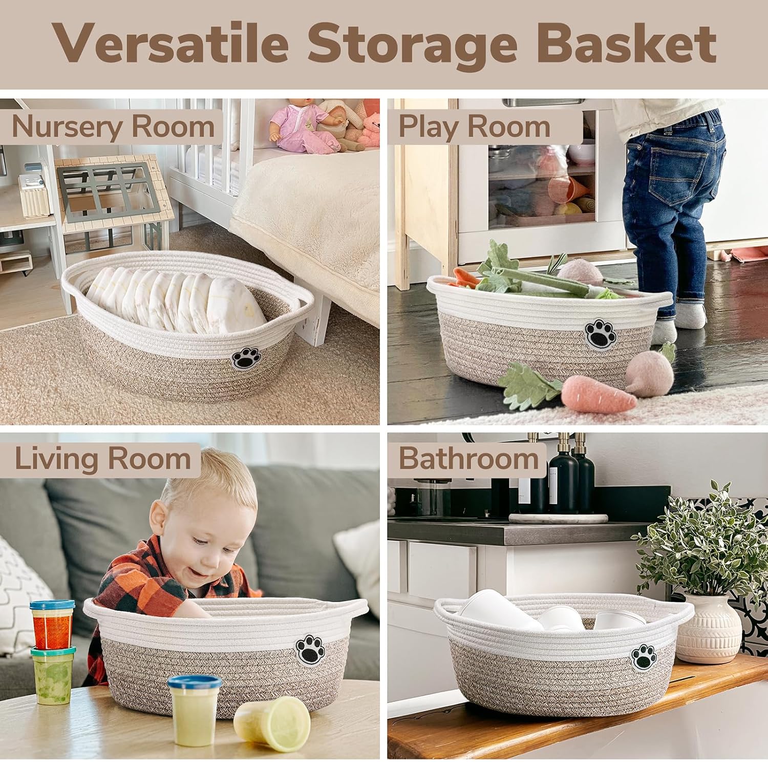 Woven Dog Toy Basket, 12x8x5 I - Baby Nursery Images Free recensione e prezzo