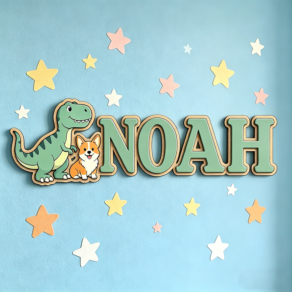 Personalized Green Dinosaur &  - Baby Nursery Green recensione e prezzo