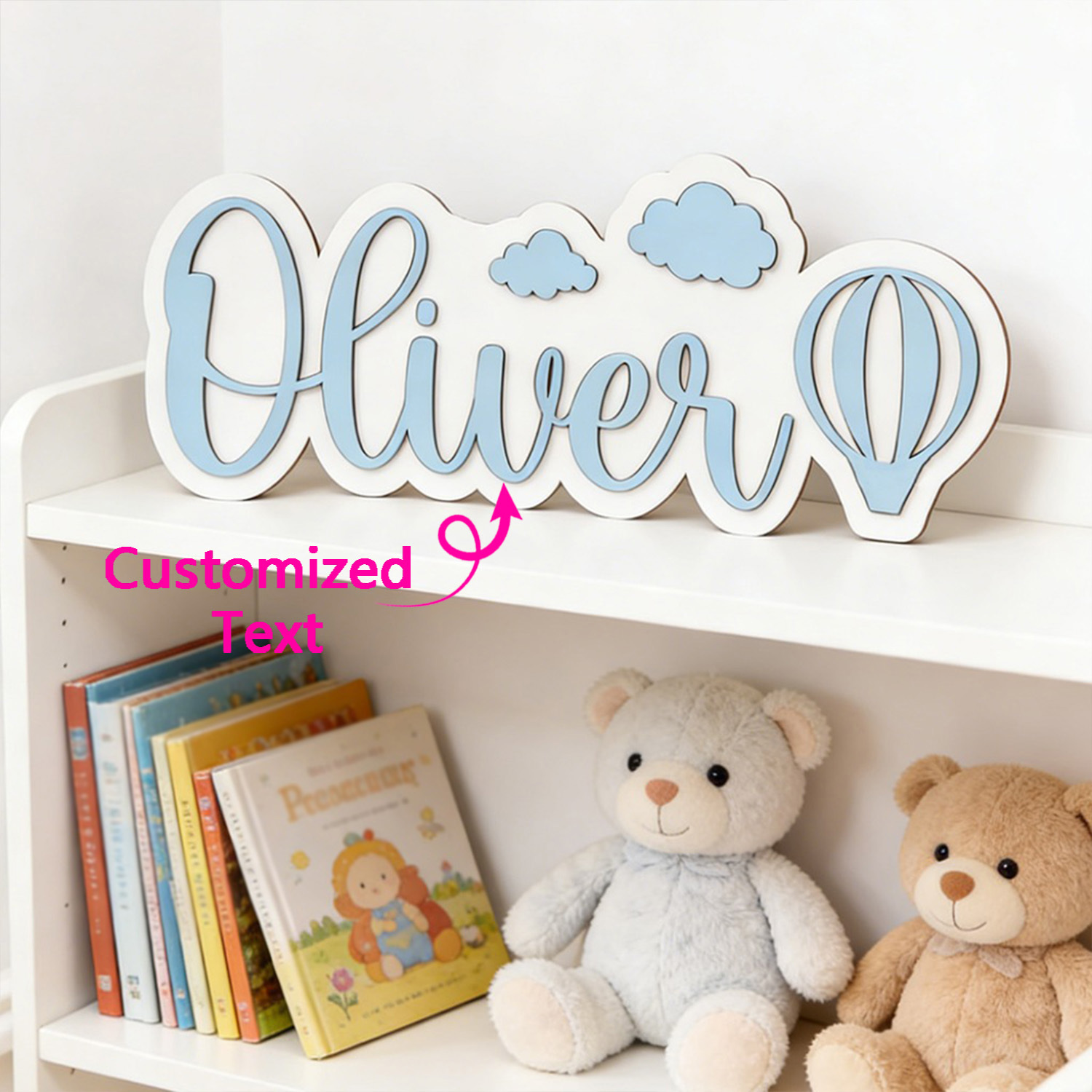 Personalized Hot Air Balloon & - Baby Nursery Sign recensione e prezzo