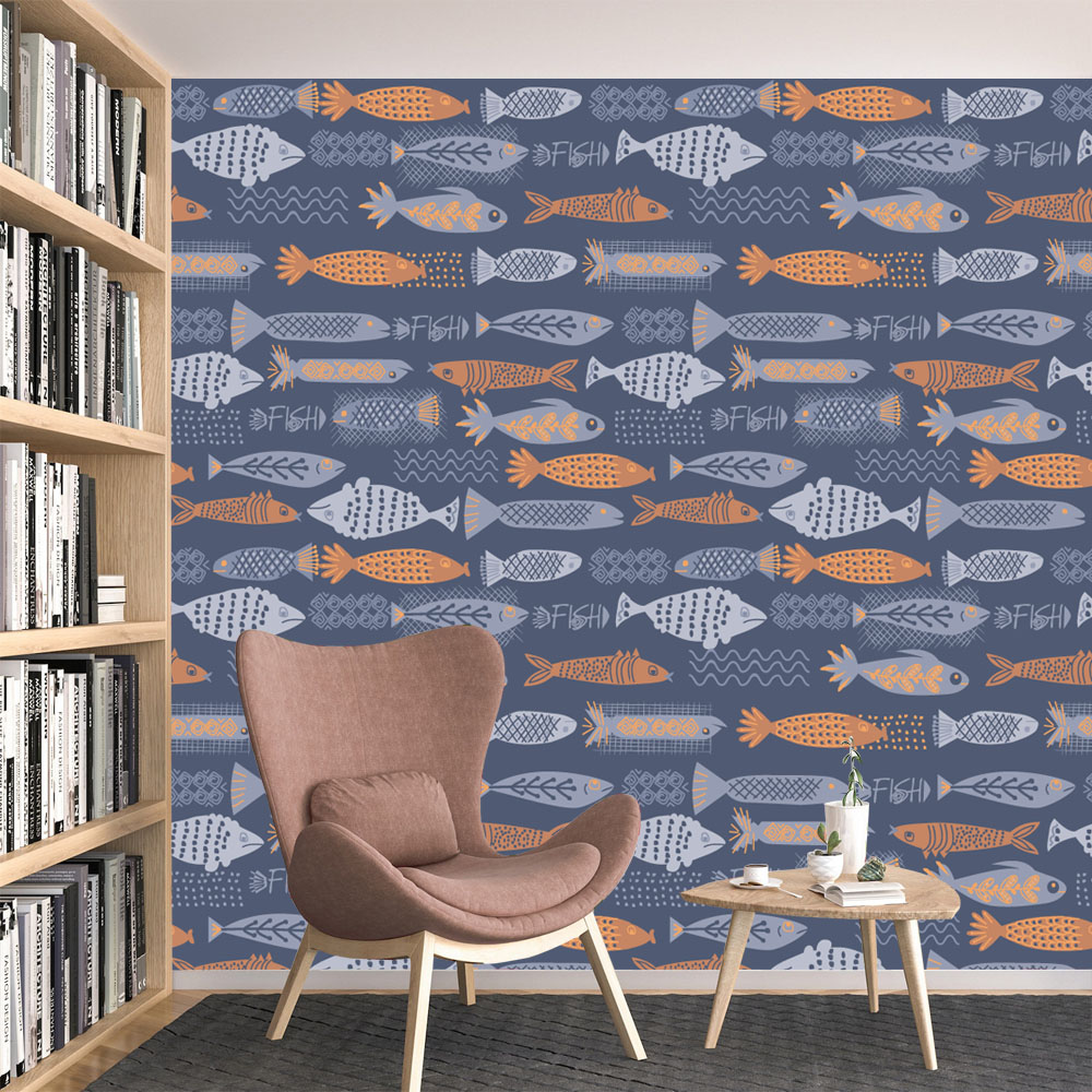 10+ Fish Design Waterproof Pee - Baby Nursery Peel And Stick Wallpaper recensione e prezzo