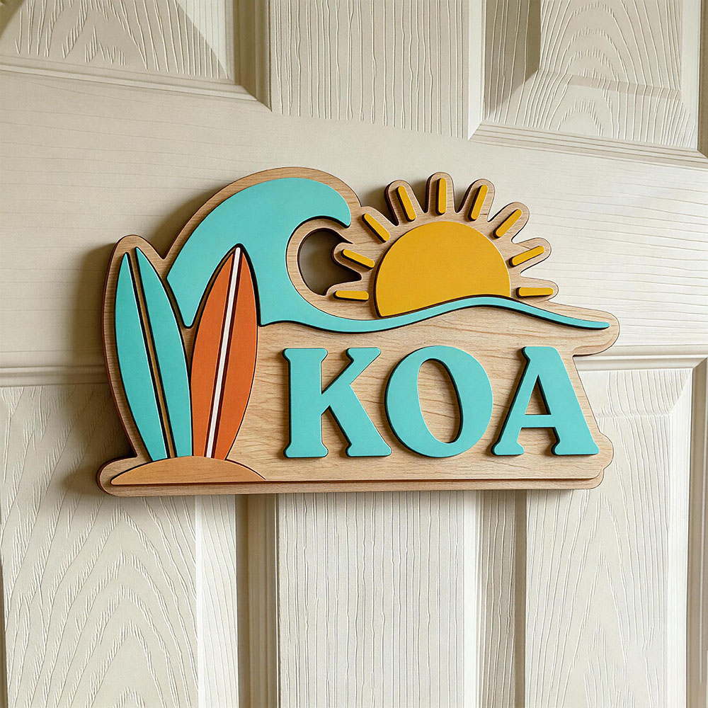 Custom Beach Wave Surfboard Su - Baby Nursery Sign recensione e prezzo