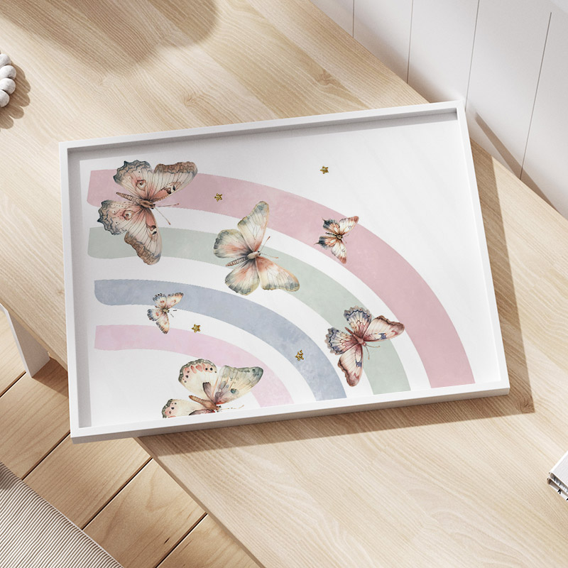 Pink Rainbow Butterfly Custom  - Baby Nursery Pictures recensione e prezzo