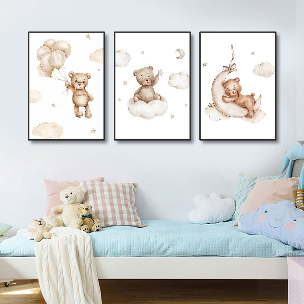 3PCS Frameless Cartoon Balloon - Baby Nursery Picture Frames recensione e prezzo