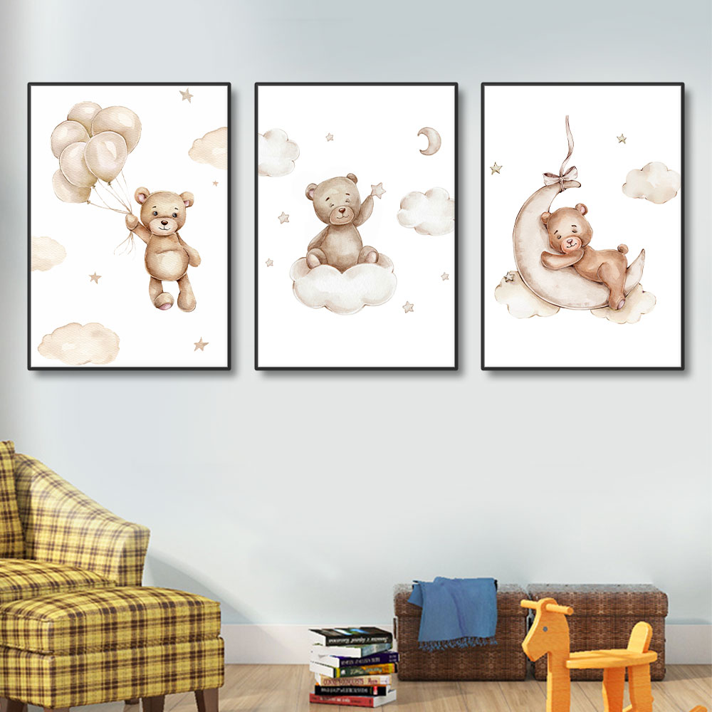 3PCS Frameless Cartoon Balloon - Baby Nursery Picture Frames recensione e prezzo