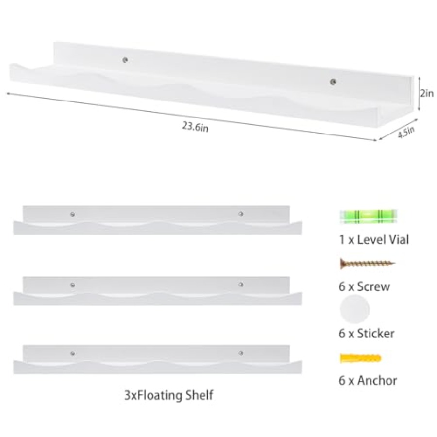 Floating Bookshelf for Floatin - Baby Nursery Shelves recensione e prezzo
