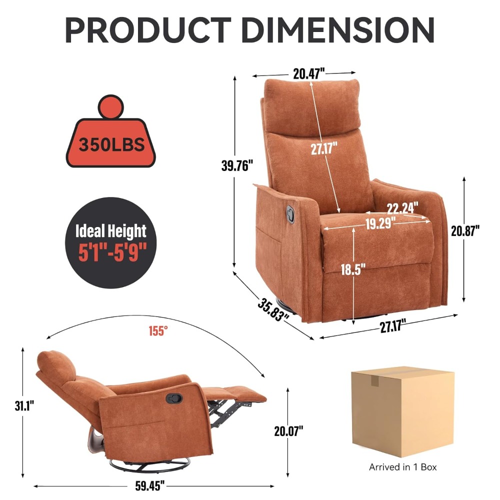 360 Swivel Rocking Recliner Ch - Rocking Chair Nursery recensione e prezzo