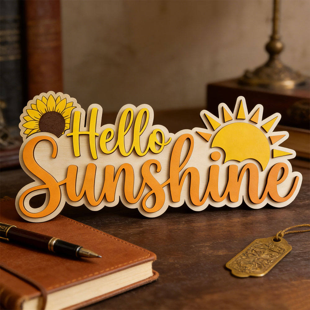 Hello Sunshine 3D Wooden Sign  - Baby Nursery Sign recensione e prezzo