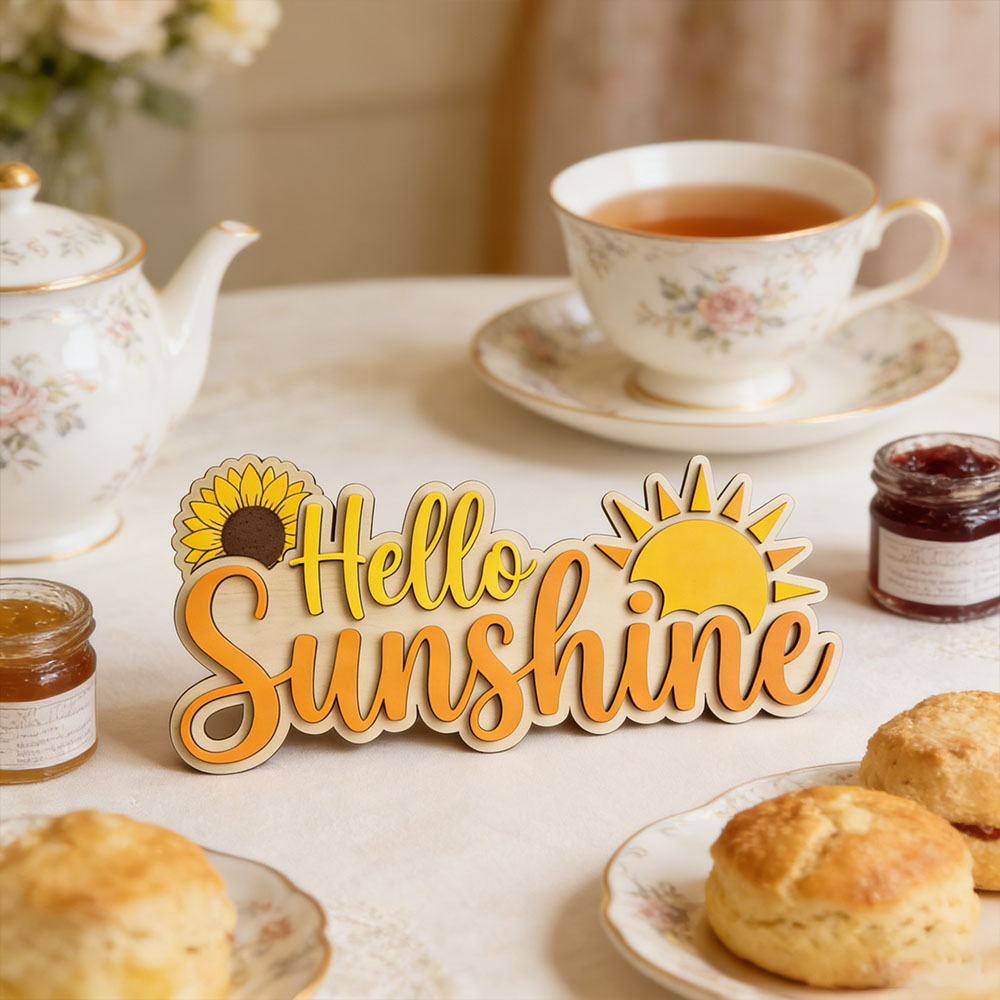 Hello Sunshine 3D Wooden Sign  - Baby Nursery Sign recensione e prezzo