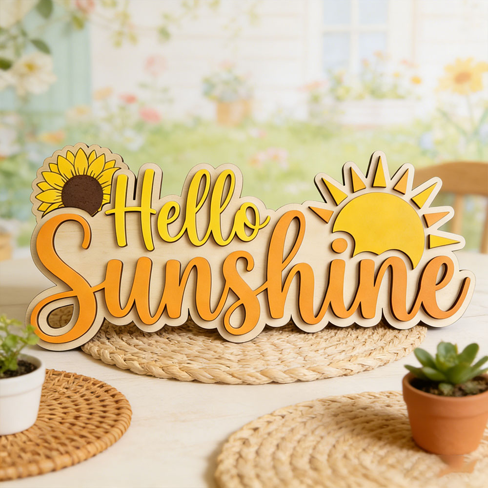 Hello Sunshine 3D Wooden Sign  - Baby Nursery Sign recensione e prezzo