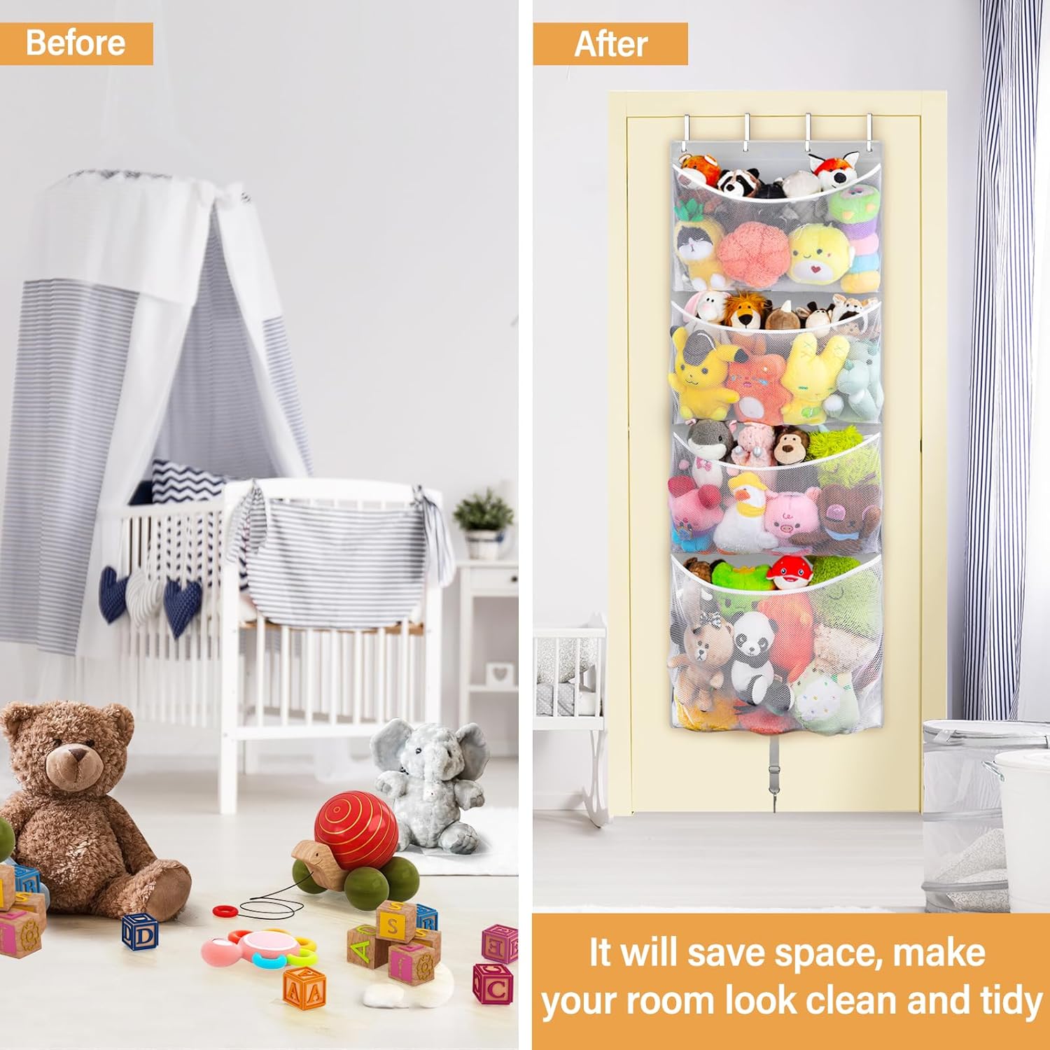Hanging Stuffed Animal Storage - Baby Nursery Images Free recensione e prezzo