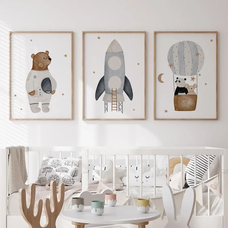 Boho Cartoon Bear Panda Mouse  - Baby Nursery Picture Frames recensione e prezzo