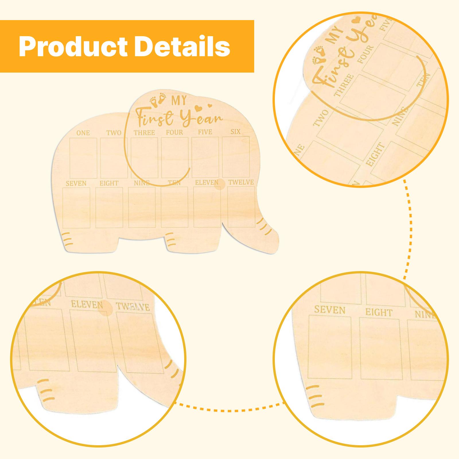 Baby Photo Board Wood Frame Tw - Baby Nursery Picture Frames recensione e prezzo