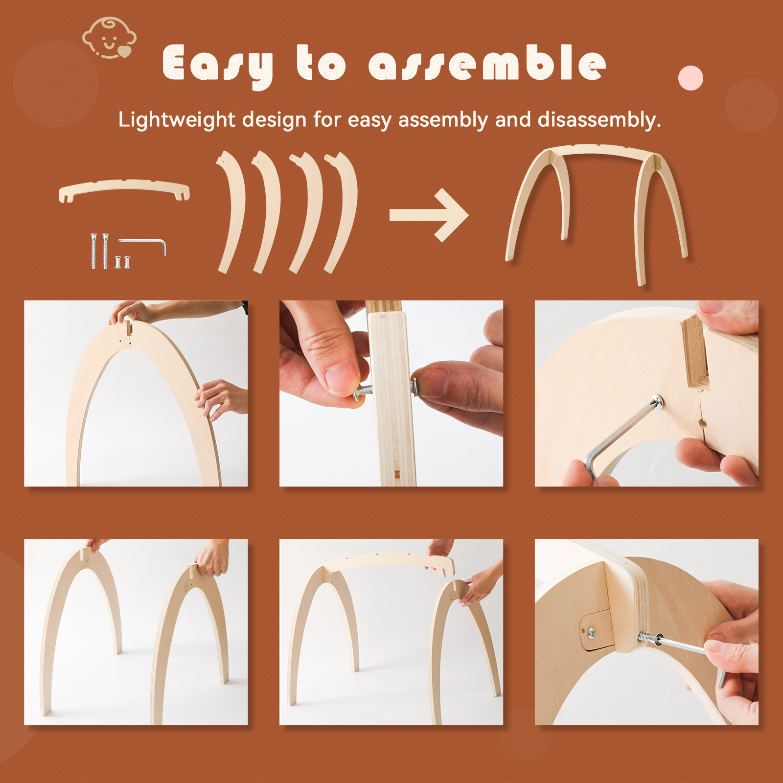 Baby Wooden Toys Play Gym Ordi - Baby Nursery Music recensione e prezzo