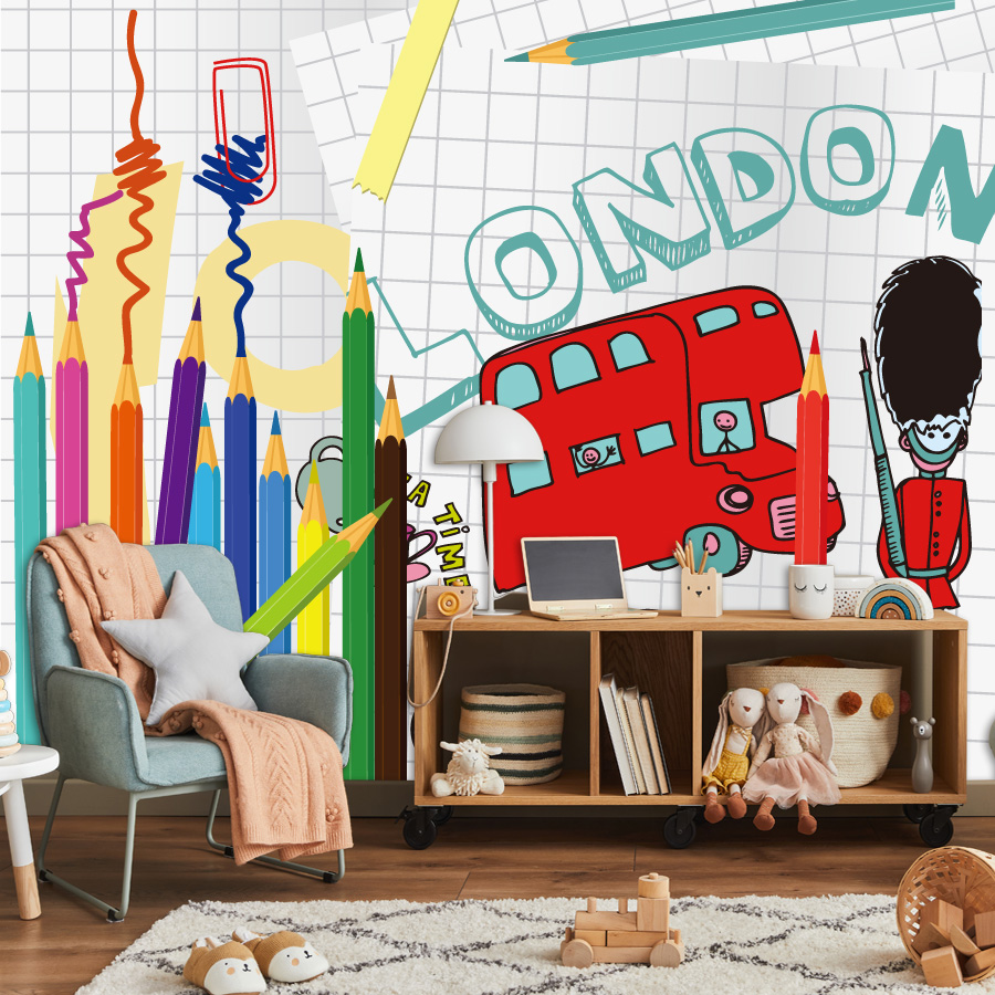 Custom Cartoon Easy to Apply P - Baby Nursery Peel And Stick Wallpaper recensione e prezzo