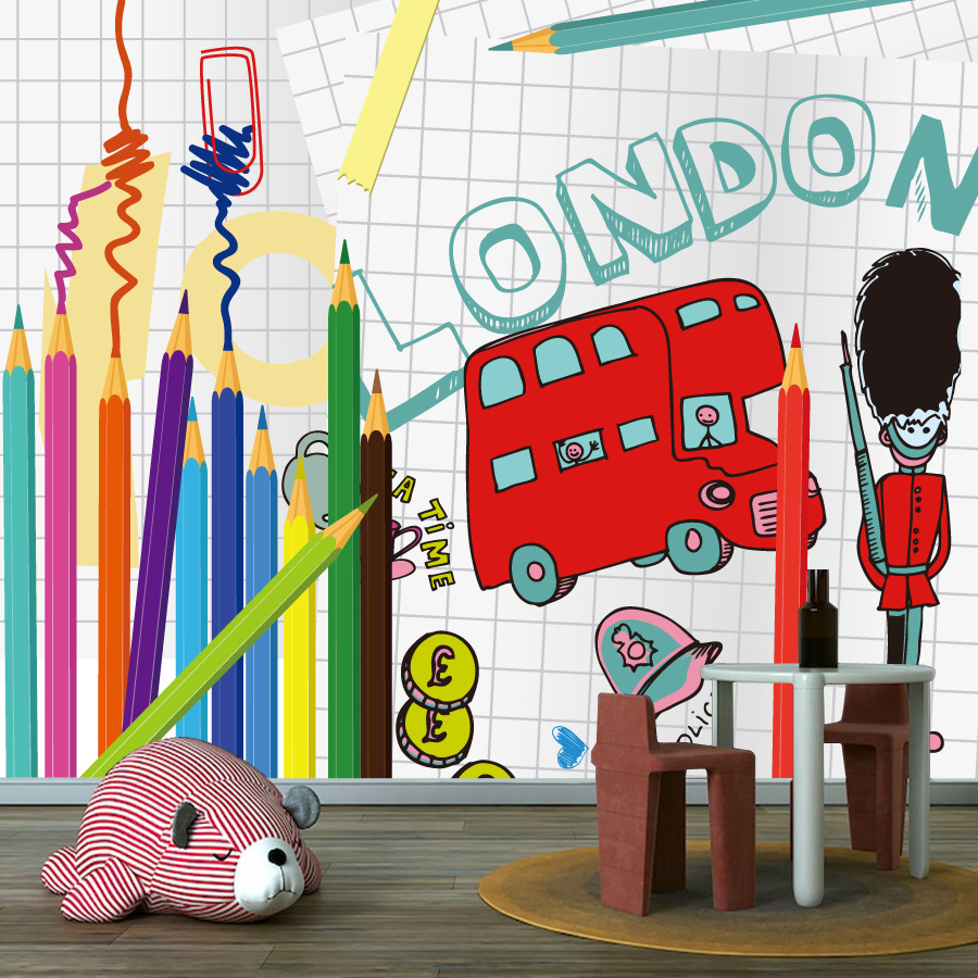 Custom Cartoon Easy to Apply P - Baby Nursery Peel And Stick Wallpaper recensione e prezzo