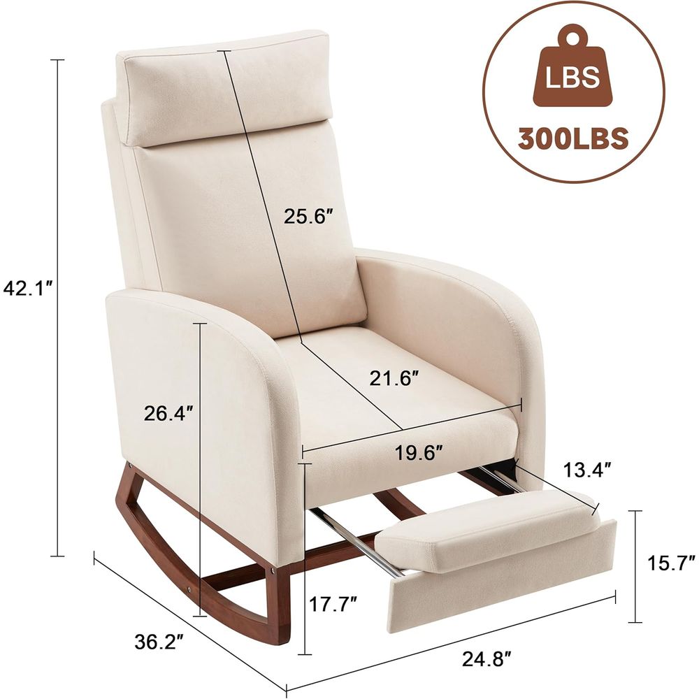 Ergonomic Baby Glider Rocker C - Baby Nursery Glider Chair recensione e prezzo
