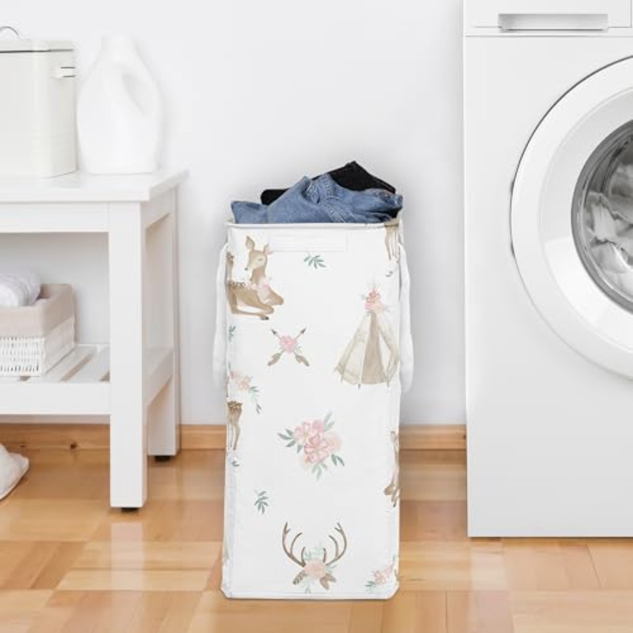 Woodland Girl Laundry Hamper F - Baby Nursery Green recensione e prezzo