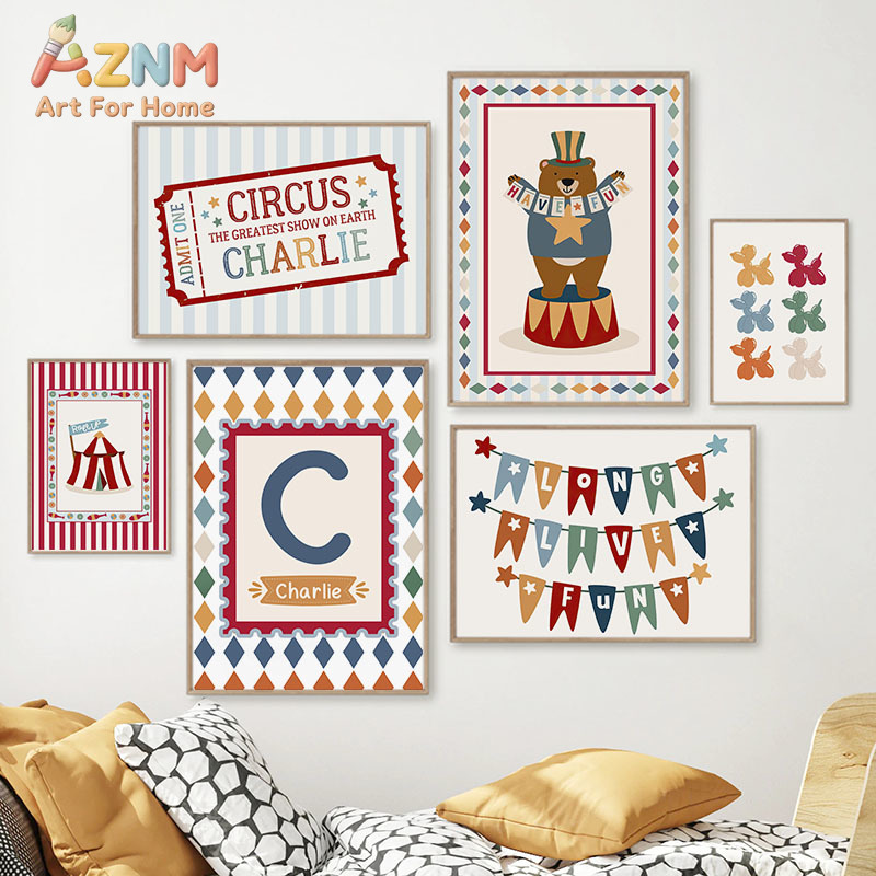 Circus Bear Magician Dog Quote - Baby Nursery Posters recensione e prezzo