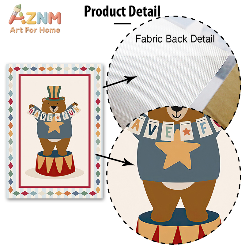 Circus Bear Magician Dog Quote - Baby Nursery Posters recensione e prezzo
