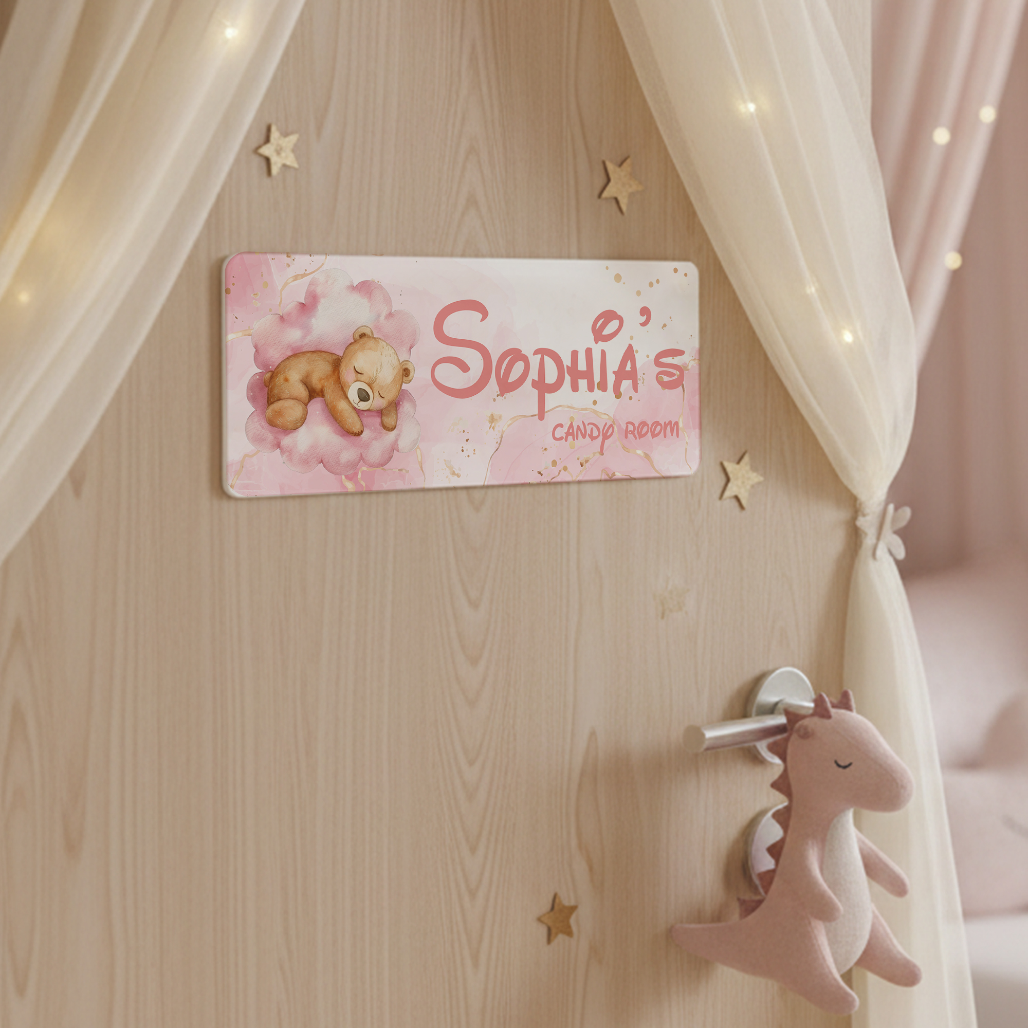 1pc Custom Bear Name/Text Acry - Baby Nursery Sign recensione e prezzo