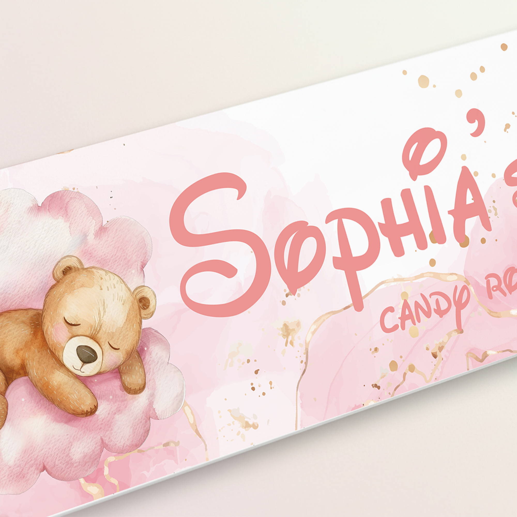 1pc Custom Bear Name/Text Acry - Baby Nursery Sign recensione e prezzo