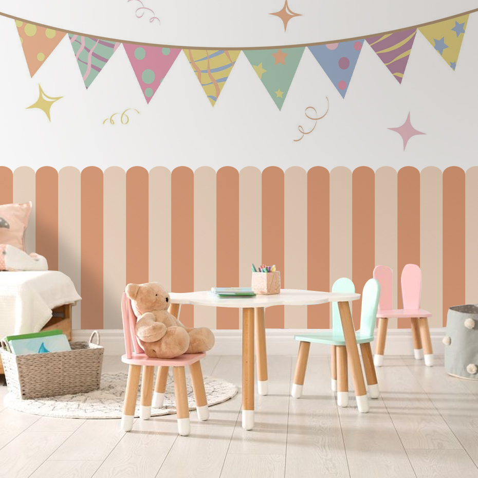 Multicolor Vertical Striped Ar - Baby Nursery Pictures recensione e prezzo