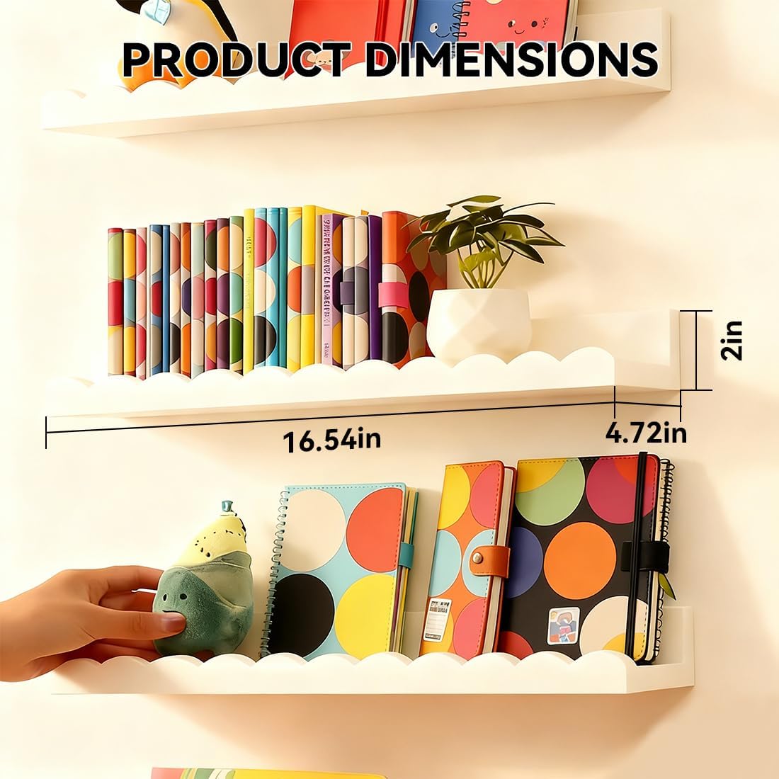 Nursery Book Shelves, Set of 4 - Baby Nursery Shelves recensione e prezzo